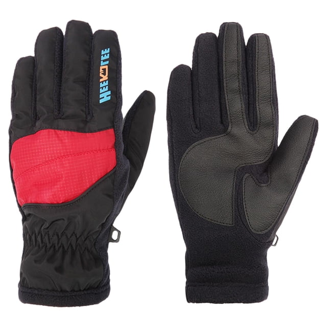 HEEKALEE Winter Touchscreen Cycling Gloves with Anti-Lost Buckle, Waterproof & Non-Slip Design, Red/Blue/Green Options, One Size Fits All