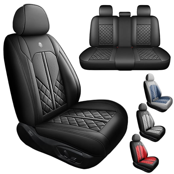 2021 for Nissan Rogue Car Seat Cover, Black Car Seat Covers, Premium Leather Full Set of 5 Seats Anti-Slip Backing Suitable for All Seasons, Protect Car Seats