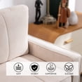 thumbnail image 6 of Prelife 68"W Loveseat Sofa, Mid Century Love Seat Couches for Living Room, Modern Decor Upholstered Small Couch for Bedroom, Solid and Easy to Install Love Seats Furniture, Beige, 6 of 8