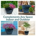 thumbnail image 6 of Sunnydaze Studio 18.5" x 18.5" x 15" Round Galaxy Blue Ceramic Outdoor Planter, 6 of 13