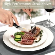 Astercook 25-Pieces Silverware Set with Steak Knives, Tableware Set for 4 - Great Food-Grade Stainless Steel Flatware Set, Mirror-Polished Dining Utensil Set Perfect for Home & Restaurant