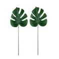 thumbnail image 4 of Raindrops 2PCS Decorative Artificial Plants Monstera Leaf Plant Ornament Green Plastic Decoration for Balcony, 4 of 6