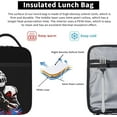 thumbnail image 5 of Sports-themed Lunch Bag for Boys Football Insulated Lunch Box with Football Players Pattern Print, Black Cooler Thermal Lunch Bag Tote Handbag with Water Bottle Holder for Kids Teens Youth Adults, 5 of 6