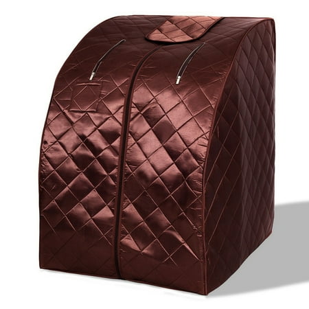 Portable Far Infrared Sauna with Chair - Coffee