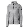 thumbnail image 2 of Women's Cutter & Buck Gray Fairleigh Dickinson Knights Rainier Eco Insulated Puffer Full-Zip Jacket, 2 of 3