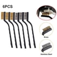 thumbnail image 4 of 6Pcs Mini Wire Brushes Remove Rust For Brass Stainless Steel Brushes Cleaning Welding Metal Rust Brush Scratch Polishing Brush Smile Home, 4 of 8