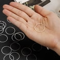 thumbnail image 4 of Unique Bargains 50 Pack 25mm Brass Hollow Circle Bezel Round Linking Rings(Bright Silver), 4 of 4