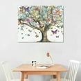thumbnail image 2 of Creowell Butterfly Pictures Wall Art Large Tree Painting on Canvas Framed Colorful Butterflies Prints Artwork for Living Room Bedroom Decor 20x16 in/16x12 in 20x16in, 2 of 6