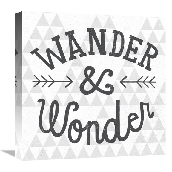 Global Gallery's 'Mod Triangles Wander and Wonder' By Michael Mullan Stretched Canvas Wall Art