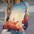 thumbnail image 2 of Watercolor Butterfly Mom Sweatshirt For Women Long Sleeve Pullover, 2 of 7