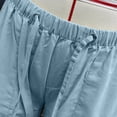 thumbnail image 4 of Yubnlvae 2025 Japanese Drape Pants - Wide Leg Cotton-Linen Trousers (Spring/Autumn Elastic Waist, Lazy Chic) Blue 5XL, 4 of 8