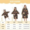 thumbnail image 4 of FORMRS Wearable Blanket Hoodie with Sleeves for Kids Cozy Flannel Sweatshirt, Chocolate Cakes, 4 of 7