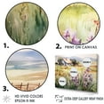 thumbnail image 3 of Designart "Meadow Of Lavender Countryside" Orchids Floater Framed Wall Art Living Room, 3 of 5