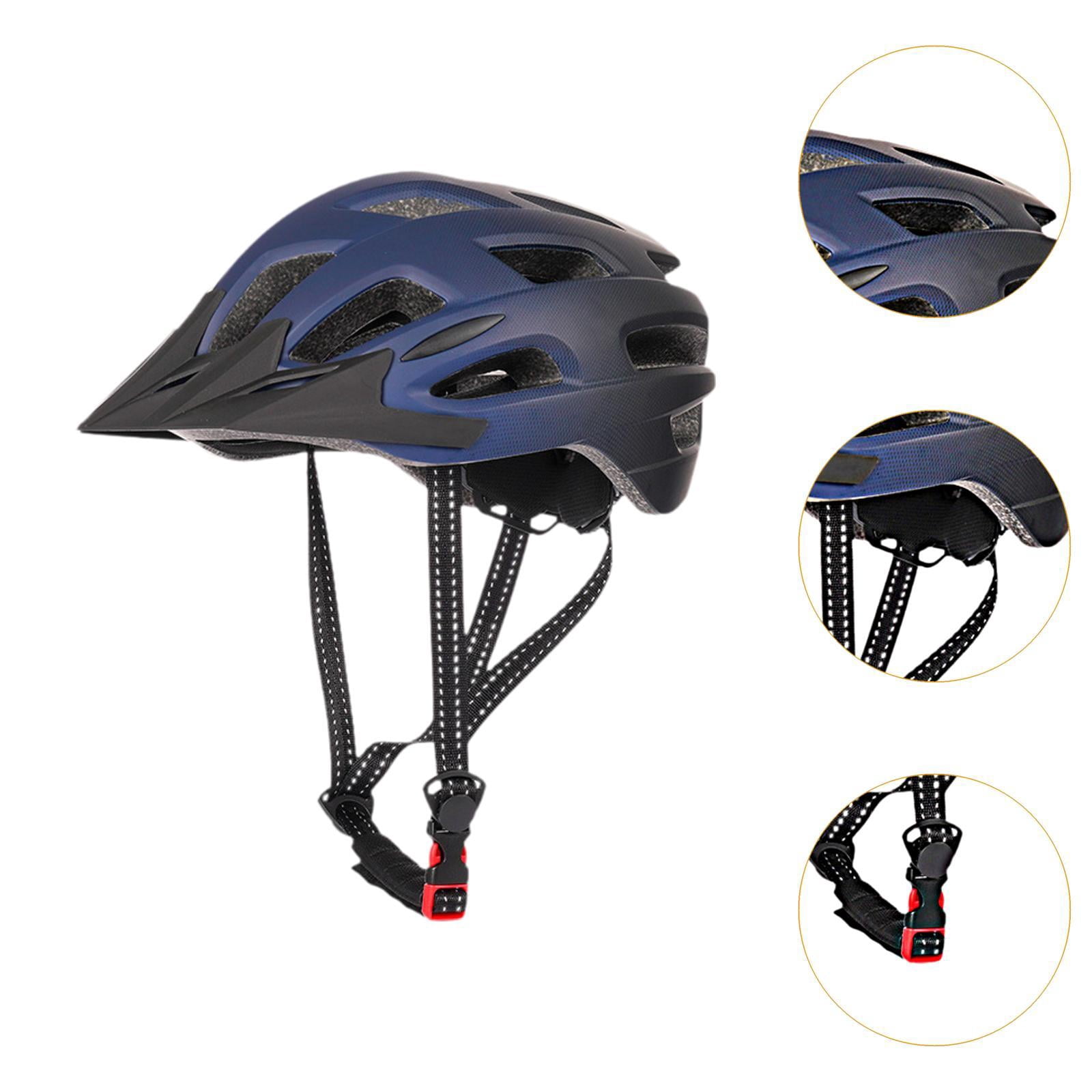 DimyFew Mountain Bike Helmet, Sports Helmet, Shockproof, Ventilation, Adjustable Fit, Cycling Helmet, Bike Helmet for Riding Roller Skates Black Blue