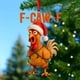 thumbnail image 3 of Seyotauo Hilarious Funny Angry Chicken Christmas Ornaments - Cheeky Chicken Pendant Christmas Tree Decorations Indoor Holiday Decor, Personality Christmas Gifts for Friends & Family, 3 of 6