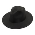 thumbnail image 1 of AWZXDE Wide Brim Hat For Summer Beach Trip Beach Hat Ivory And Brown Foldable Straw Design For Men And Women Black, 1 of 6