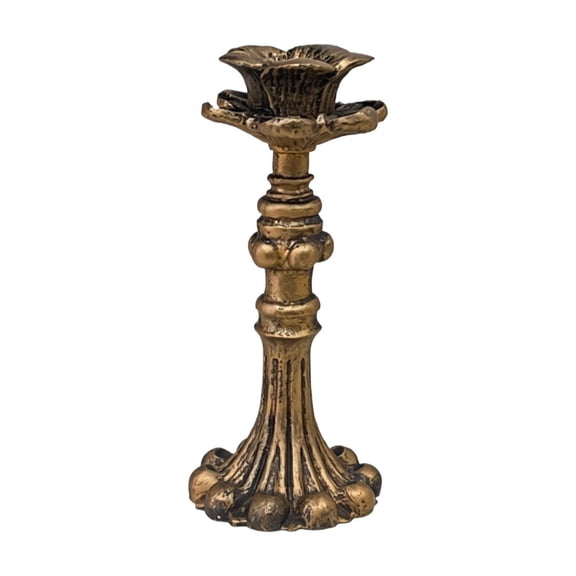 Bronze Candle Holder Stand, Antique Gold Taper Candlestick Holder for Modern Wedding Centerpieces, Festive Parties and Home Living Room Decor