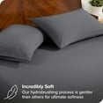 thumbnail image 3 of Bare Home Ultra-Soft Fitted Sheet + Pillowcase Set - Premium 1800 Collection - Deep Pocket - Queen, Gray, 3 of 8