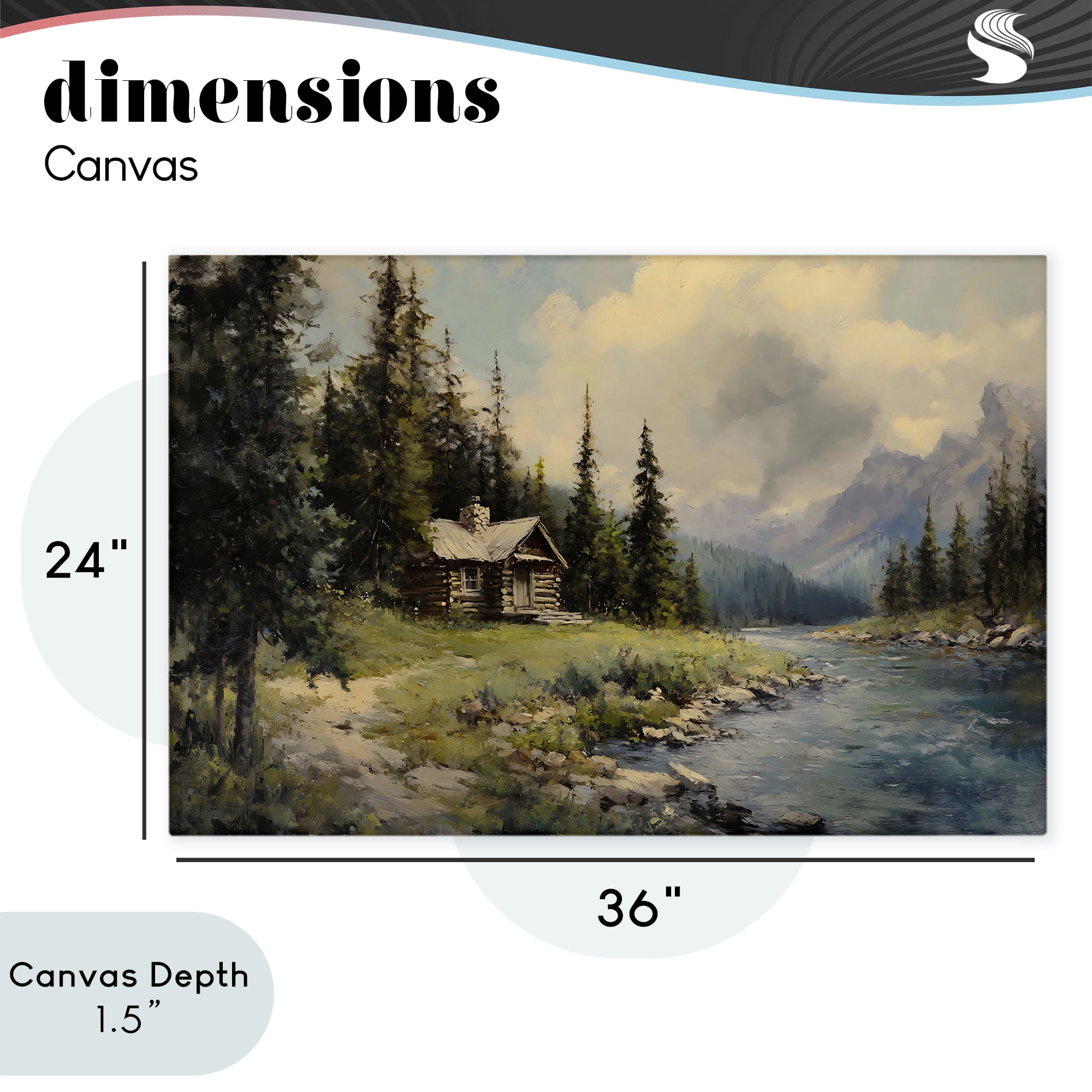 Stupell Industries Creek Cabin Riverside Retreat Canvas Wall Art, design by Franklyn Gregory