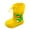 Yellow, variant on Kids Rain Boots Waterproof Lightweight EVA Shoes for Toddler Girls Boys with Elastic Ankle and Non-Slip Sole
