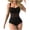 Black B, variant on Women's Swimwear Square Neck Leopard Print Ruched Monokini One Piece Swimsuit Bathing Suits for Women Tummy Control