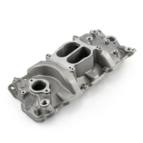 Speedmaster 1-147-001 Compatible with Chevy SBC 350 1957-95 (Non EGR) LowRise Aluminum Intake Manifold [Satin]