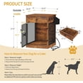 thumbnail image 6 of Hzuaneri 24.6'' Dog Crate Furniture with Flip-Top Storage, Pet End Table with Charging Station, Wooden Dog Kennel for Small Dogs, Rustic Brown, 6 of 7