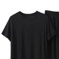 thumbnail image 5 of BaoFuBaoMei Pajamas for Men 2 Piece Set Big and Tall Crew Neck Lounge Sets Short Sleeve Top and Shorts Sleepwear Sets Comfy Soft Loungewear with Pockets, 5 of 5