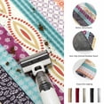 thumbnail image 5 of Area Rugs 4'x6'. Bohemia Ethnic Carpet Runner Indoor Outdoor Rugs Home Decor Aesthetic, Boho Tribal Teal Orange Purple Stripes Leaves Non Slip Mats Washable Accent Rug for Living Room Bedroom, 5 of 8