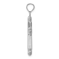 thumbnail image 2 of Diamond2Deal 14k White Gold Reversible Diamond-Cut Cross Pendant for Women (L- 1.34 in, W- 0.76 in), 2 of 4