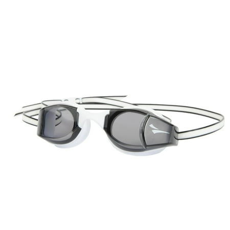 FINIS Smart Goggle - Anti-Fog Swim Goggles with UV Protection for Swim Training Equipment - Adult Swimming Goggles and Fitness Tracker for Women and Men - White