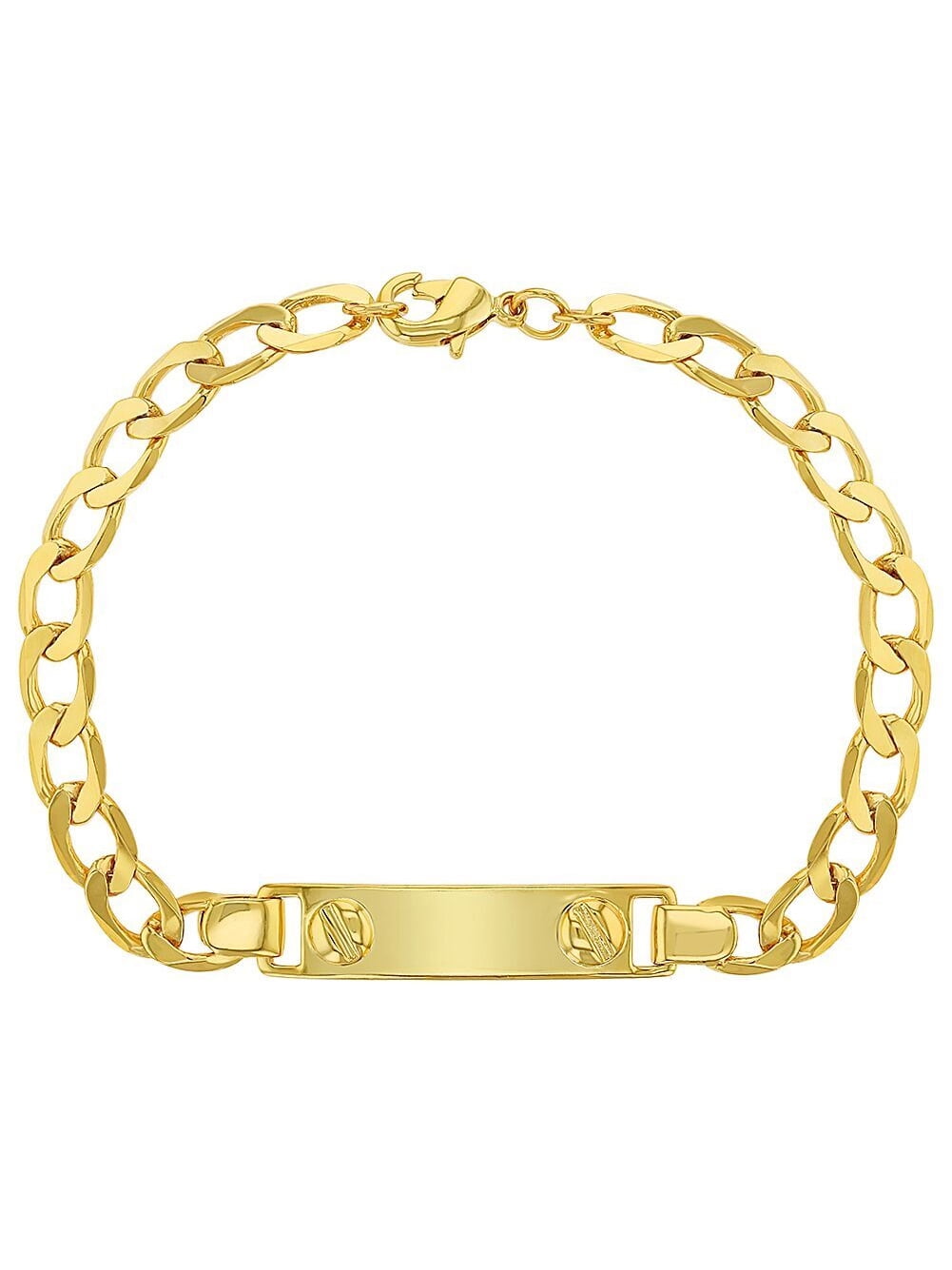mbra-0516-j5 6.5 18kt Brazilian Gold Filled Kids ID Bracelet