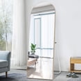 thumbnail image 2 of ZXNYH Arched Full Length Mirror, Large Arched Wall Mirror Floor Mirror with Stand, Full Body Dressing Mirrors Standing Hanging or Leaning Against Wall, Aluminum Alloy Thin Frame 65"x22", Gold, 2 of 5