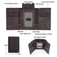 thumbnail image 4 of Genuine Leather Slim Trifold Wallet for Men RFID Safe Wallet Holiday Gift for Him by J.T.C, 4 of 7