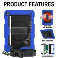 thumbnail image 3 of iPad Mini 4th 5th Gen 7.9 [ Mini 5 4 Gen ] A2133 A1538 MUXH2LL/A MUXF2LL/A MK882LL/A MK862LL/A Full-Body Protective Shock Proof Cover with Shoulder Strap - Blue, 3 of 8
