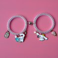 thumbnail image 2 of Línea de teléfono de pareja de succión magnética femenina de cuerda de cabeza japonesa y coreana para enviar novio ins vibrante canela perro atracción mutua novias pulsera helado y dos piruletas, 2 of 2
