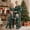Army Green, variant on Family Matching Christmas Pajamas Set with Dog Green Red Plaid Button Down Long Sleeve Sleepwear