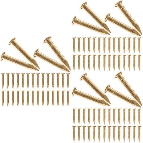 WORGEOUS 3 Packs  Woodworking Home Decor Copper Nails Small Tiny Nails for Pictures Hanging DIY (250g/pack)