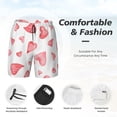 thumbnail image 5 of Balery Pink Hearts Mens Swim Trunks Swim Shorts for Men Quick Dry Inseam Beach Shorts with Compression Liner Pocket-X-Large, 5 of 9