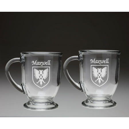 

Maxwell Irish Coat of Arms Glass Coffee Mugs - Set of 2