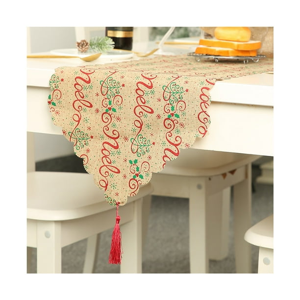 Yuarrent Camino de de Navidad, manteles individuales cómodos resistentes al desgarro, mantel impreso decorativo, diseño de sala de estar, nuevo Kits de decoración para fiestas Inglés Impreso Yuarrent HA068957-02
