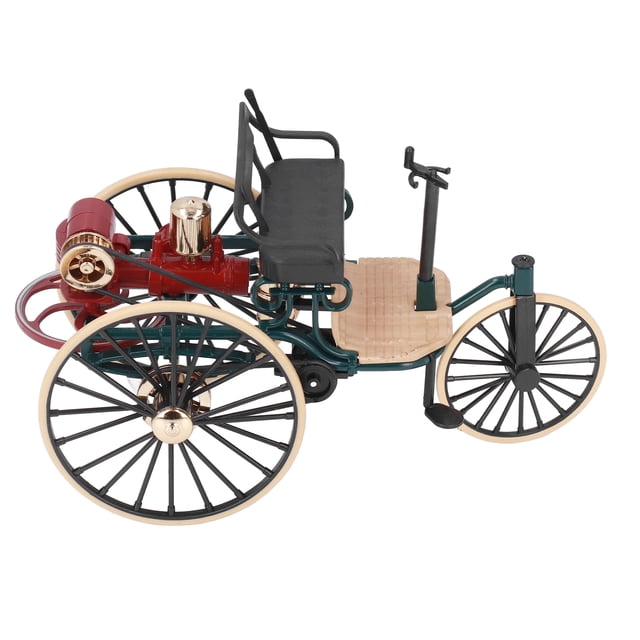 Alloy Tricycle Model Ornament Retro Tricycle Ornament 1:12 Scale Classic Tricycle Model Ornaments High Simulation Retro Alloy Car Model Decoration For Home Green