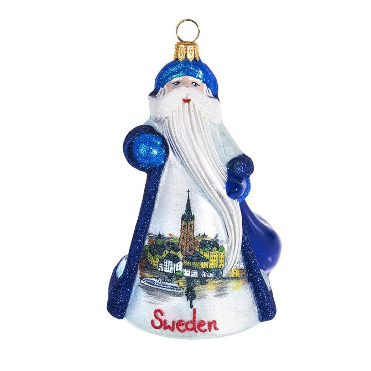 Disney Parks Skyliner Frozen Anna Elsa Glass Christmas Ornament