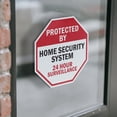 thumbnail image 3 of Protected By Home Security System 24 Hour Surveillance (5 Pack) 6 inch X 6 inch Octagon Vinyl Label Decal Sticker Weather Resistant, UV Protected for Workplace, Made in the USA, 3 of 5