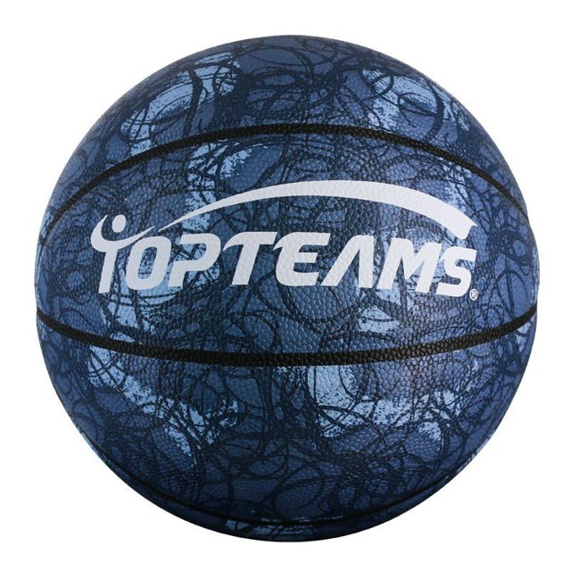 Regalo de baloncesto duradero para adultos No.7 bola azul sensación de cuero suave No.5 suministros de entrenamiento de baloncesto para escuela primaria para niños Fivean unisex