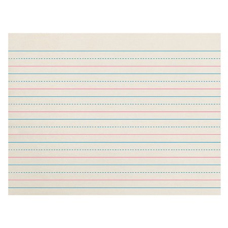 Zaner-Bloser Newsprint Handwriting Paper, Dotted Midline, Grade K, 3/4" x 3/8" x 3/8" Ruled Long, 10-1/2" x 8", 500 Sheets | Bundle of 10 Reams