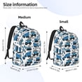 thumbnail image 2 of Balery Blue Excavator Mochila Clásica Impresa Básica para Viaje, Mochila Escolar Resistente al Agua, Mochila de Lona con Correas Ajustables-Medium, 2 of 5