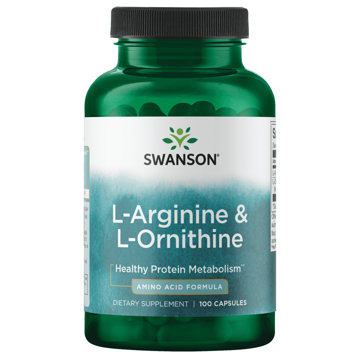 Swanson L-Ornithine Amino Acid 500 mg 60 Veggie Capsules