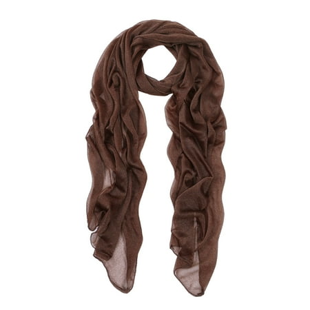 Chiffon Satin Wrap - Elegant Silky Chiffon Sheer Plain Oblong Scarf Wrap