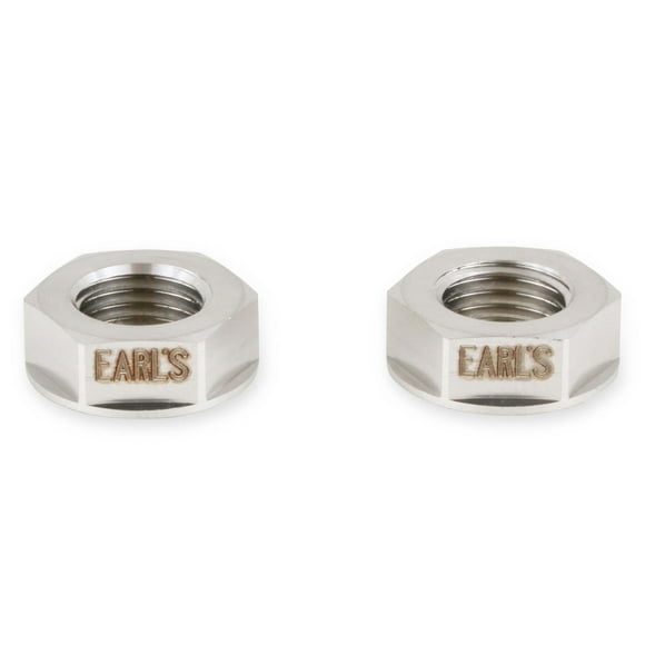 3AN Flanged Bulkhead Nut SS 2pk